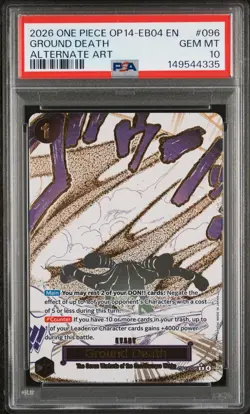 2026 ONE PIECE OP14-EB04-THE AZURE SEA'S SEVEN ALTERNATE ART GROUND DEATH PSA 10 - Image 1
