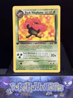 Pokemon Card Dark Vileplume 30/82 Team Rocket Rare Non Holo 1st Edition NM - Image 1