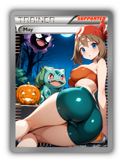 May Trading Card - Sexy Adult Anime Waifu Custom Made Trainer | PARODY - Image 1
