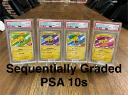 PSA 10 Pikachu Batik Sequential Set 101, 154, 155, 190 Indonesia Pokemon Card - Image 1