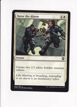 2020 MAGIC THE GATHERING MTG COMMANDER LEGENDS RAISE THE ALARM (#2) (X) - Image 1