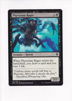2020 MAGIC THE GATHERING MTG COMMANDER LEGENDS PHYREXIAN RAGER (#2) (X) - Image 1