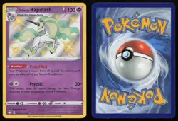 Galarian Rapidash SV048/SV122 Shiny Rare Shining Fates Shiny Vault Pokemon NM - Image 3