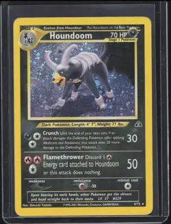 2001 Pokemon Neo Discovery Houndoom #4/75 Holo - Image 1