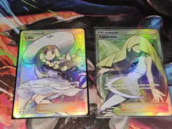 Lusamine 110/111 Crimson Invasion and Pokemon Lillie 147/149 Sun & Moon Base Set - Image 1
