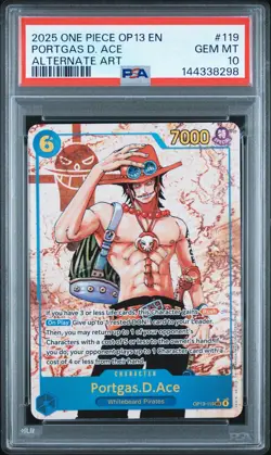 One Piece Sequential PSA 10 Luffy Ace Sabo OP13- 118 119 120 SEC Alt Art English - Image 5