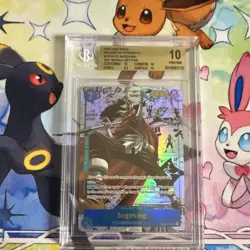 One Piece Pillars of Strength Sogeking Manga Art Foil OP03-122 BGS Pristine 10 - Image 1