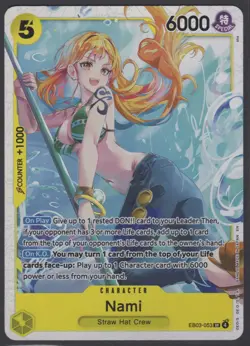 2026 One Piece Extra Booster Heroines Edition Nami EB03-053 SR English - Image 1