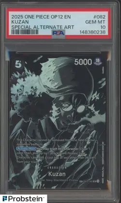 2025 One Piece OP12 EN Special Alternate Art #082 Kuzan PSA 10 GEM MINT - Image 1
