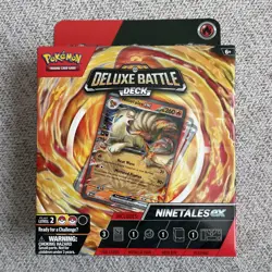 Pokemon Deluxe Battle Deck Ninetales ex 60-Card Deck w/ Foil, Coin, Box, Playmat - Image 1