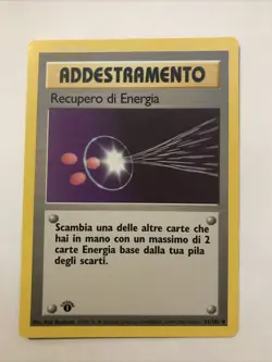 Pokemon Card - Energy Retrieval Base Set 81/102 Uncommon Italian 1st Edition - Image 1