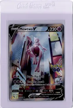 Mewtwo V Alt Art Pokemon Go 072/078 Full Art Pokemon Card 2022 Holo - Image 1