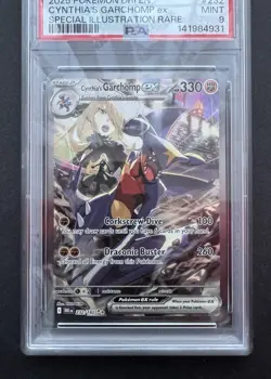 *PSA 9* Cynthia's Garchomp ex 232/182 - Destined Rivals - SIR Mint Pokemon Card - Image 3