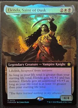 MTG Foundations Elenda, Saint of Dusk Extended Art Foil (Rare) - Image 1