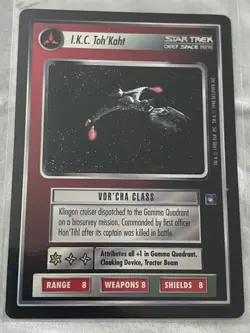 Star Trek CCG 1E Deep Space 9 IKC TOH'KAHT Rare Card NEVER PLAYED - Image 1