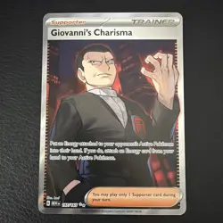 Giovanni's Charisma 197/165 Holo SR Pokemon Card Scarlet & Violet 151 PTCG NM - Image 1
