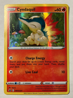 Cyndaquil SWSH221 Holo Black Star Promo Pokemon Card NM - Image 1
