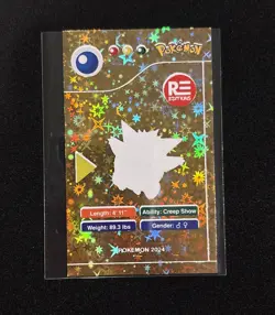 RARE FULL ART POKEMON POKEDEX GOLD CARD #094 GENGAR LOW POP 🏆 🌟 - Image 2