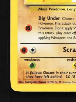 Diglett 52/82 HP Team Rocket English Pokemon Card TCG - Image 2