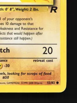 Diglett 52/82 HP Team Rocket English Pokemon Card TCG - Image 3