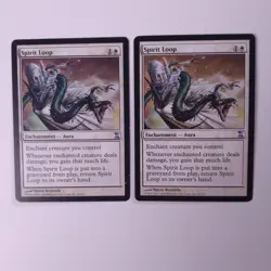2x SPIRIT LOOP ENCHANTMENT TIME SPIRAL MAGIC GATHERING MTG M/NM - Image 1