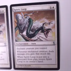 2x SPIRIT LOOP ENCHANTMENT TIME SPIRAL MAGIC GATHERING MTG M/NM - Image 3