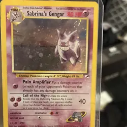 Pokemon TCG Sabrina's Gengar Gym Challenge Holo Rare 14/132 Unlimited 80 HP Card - Image 1