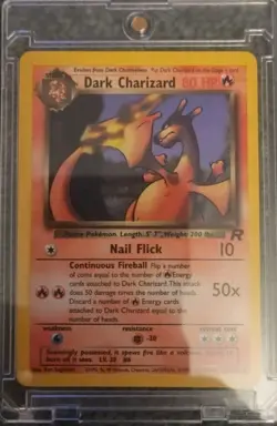 Pokemon Dark Charizard 21/82 Team Rocket Rare 80 HP English 2000 Sugimori - Image 1