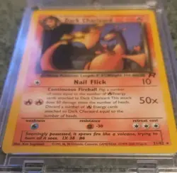 Pokemon Dark Charizard 21/82 Team Rocket Rare 80 HP English 2000 Sugimori - Image 2