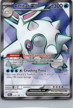 Cetitan ex 210/182 Ultra Rare Destined Rivals Pokemon Holo Near Mint - Image 1