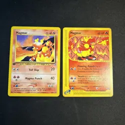Pokemon - Magmar Lot 86/165 and 40/111 Non-Holo Rare Expedition E-Reader NM - Image 1