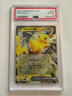 2023 Pokemon Pikachu #63 (EX / Paldea Evolved) — Graded 8 NM-MT — Buy It Now - Image 1