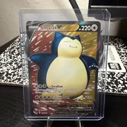 Snorlax V 197/202 Sword & Shield NM Ultra Rare Full Art Pokemon Card - Image 1