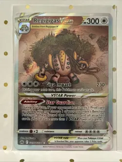 Regigigas VSTAR GG70 Crown Zenith Trainer Gallery Full Art Pokemon Card - Image 1