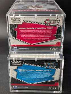 2x Pokemon Black Bolt White Flare Sealed Booster Bundle Display Case W/Acrylic - Image 3