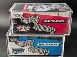 2x Pokemon Black Bolt White Flare Sealed Booster Bundle Display Case W/Acrylic - Image 4