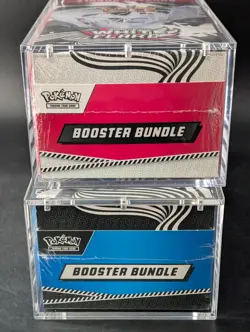 2x Pokemon Black Bolt White Flare Sealed Booster Bundle Display Case W/Acrylic - Image 5