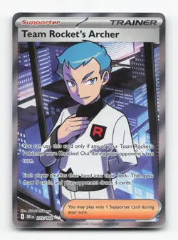 Pokemon TCG - Team Rocket's Archer 223/182 Near Mint Ultra Rare Destined Rivals - Image 1