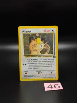 Meowth 10/53 Wotc Promo Holo Rare Original Vintage Pokemon Card - Image 1