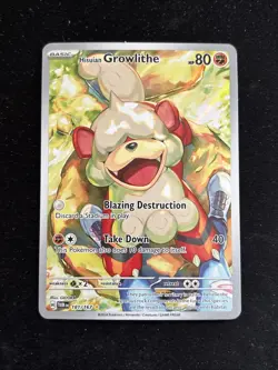Pokemon TCG Hisuian Growlithe 181/167 Illustration Rare Twilight Masquerade SV06 - Image 1