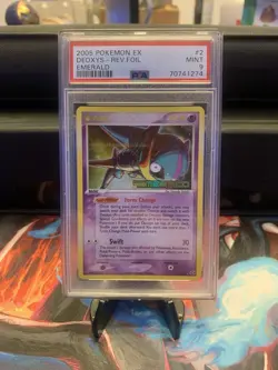 2005 POKEMON EX EMERALD 2 DEOXYS-REVERSE FOIL PSA 9 STAMPED - Image 1