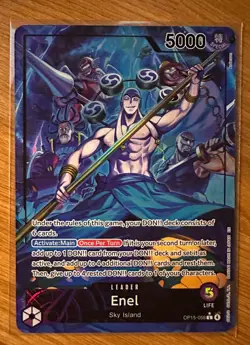 SHIPS TODAY ONE PIECE Enel OP15-058 Leader Alt Art Adventure On Kamis Island ENG - Image 1