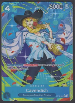 2025 One Piece Royal Blood Cavendish Alt Art OP10-045 Rare English - Image 1