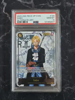 One Piece Sabo Carrying on His Will OP13-120 Secret Rare Alt Art Foil PSA 10 - Image 2
