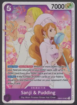 One Piece Extra Booster Anime 25th Collection Sanji & Pudding EB02-035 English - Image 1
