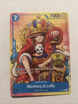 Monkey.D.Luffy (2nd Anniversary Stamped Promo) P-043 - One Piece TCG - English - Image 1