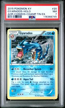 2015 POKEMON XY ANCIENT ORIGINS #20 GYARADOS-HOLO PSA 7 - Image 1