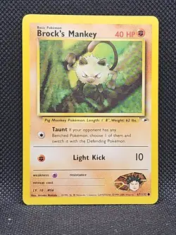 Brock's Mankey - 67/132 Gym Heroes - Pokemon TCG - 2000 Near Mint Pokemon - Image 1