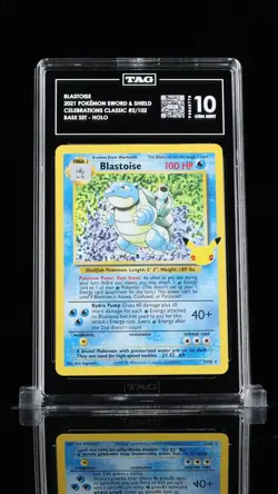 TAG 10 - Blastoise 2/102 - Celebrations Classic Collection Pokemon 25th Gem Mint - Image 1