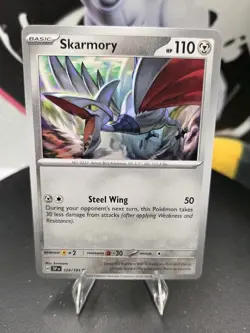 Skarmory 124/191 Sv08: Surging Sparks Regular - Pokemon - Free Shipping - NM - Image 1